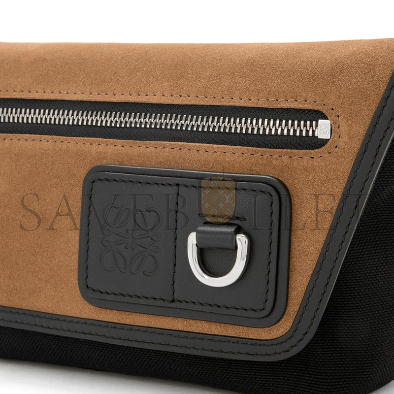 L0ew* MINI FLEX MESSENGER IN CANVAS AND SUEDE CFLXPKPX01 (19*14*5cm)